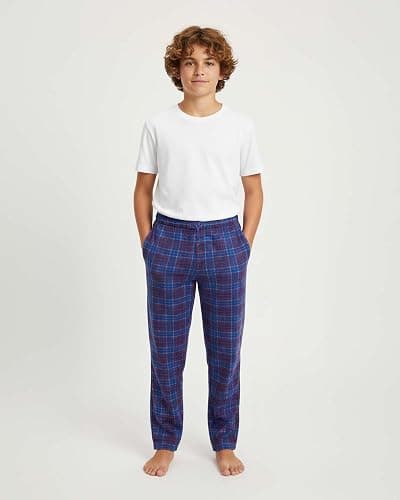 Real Essentials 3 Pack: Boys' Fleece Pajama Pants Soft PJ Bottoms for Kids Youth Teens Sleepwear (Ages 5-18) thumbnail 2