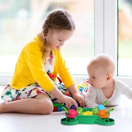 Amosfun SchildkröTen Spielzeug Kinder Tischspiel Mit 36 Bohnen Interaktives SchildkröTe Spiel FüR 2-4 Spieler Lustiges Intelligentes Brettspiel FüR Kinder Und Familie 9.84X9.84X3.15 Zoll thumbnail 9