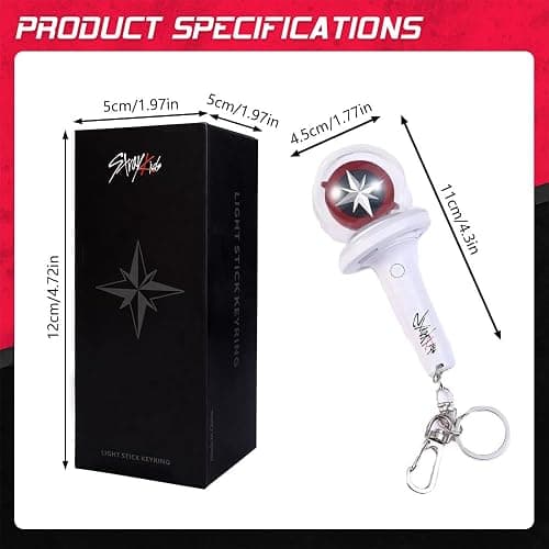 Stray Mini Lightstick, Stray Schlüsselanhänger, SKZ Einstellbar Geschwindigkeit und Farbe Mini Light Stick, Kpop Merch Geschenke für STAY thumbnail 2