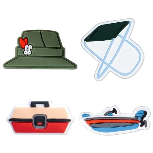 LUNINGLA Fishing Sport Shoe Charms, Cute Cartoon Outdoor Fishing Shoe Charms Accessories for the Fishing Lover Adults thumbnail 7