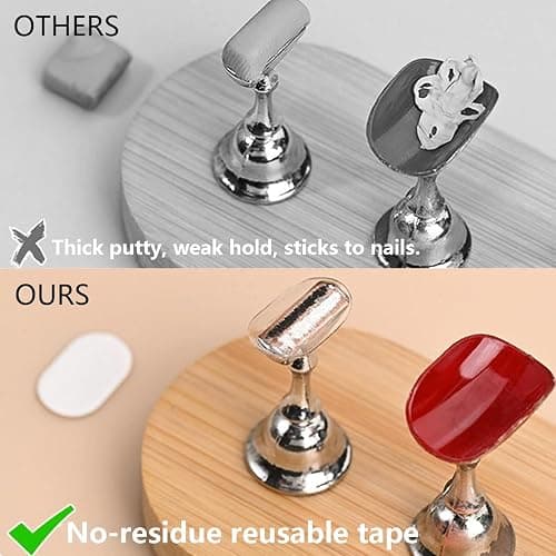 FSpronail Nail Stand for Press On Nails Art Display Practice 2 Sets, Acrylic Stand Holder for Practice Tips with 200pcs Clear Reusable Adhesive, Beginner Nails Arts Kit Accessories DIY Tool at Home thumbnail 6