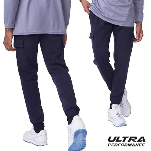 Ultra Performance 3 Pack Mens Sweatpants, Fleece Cargo Joggers for Men with Pockets thumbnail 2