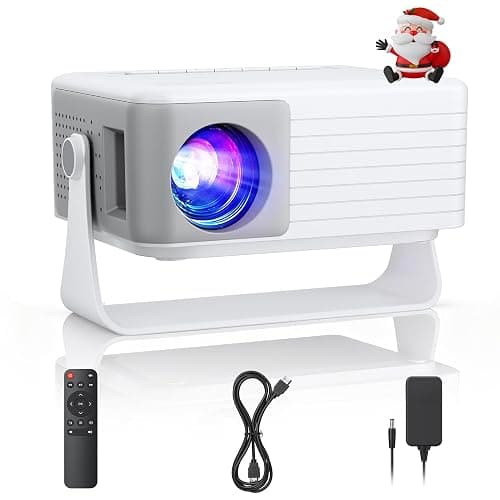 Mini Proiettore, AKIYO O1 Proiettore Portatile 15000 Lumens, 2025 Upgraded Videoproiettore 4K Supporto Full HD 1080P, Auto Keystone, Zoom 50%, Rotabile 360°, per Phone/TV Stick/HDMI/USB/TF - Image 1