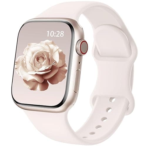 Sport Silicone Band Compatible with Apple Watch Bands 38mm 40mm 41mm 42mm 44mm 45mm 46mm 49mm for Women Men, Soft Wristband Water-proof Strap for iWatch Bands Series 11 10 9 8 7 6 5 4 3 2 1 Ultra SE - Image 1