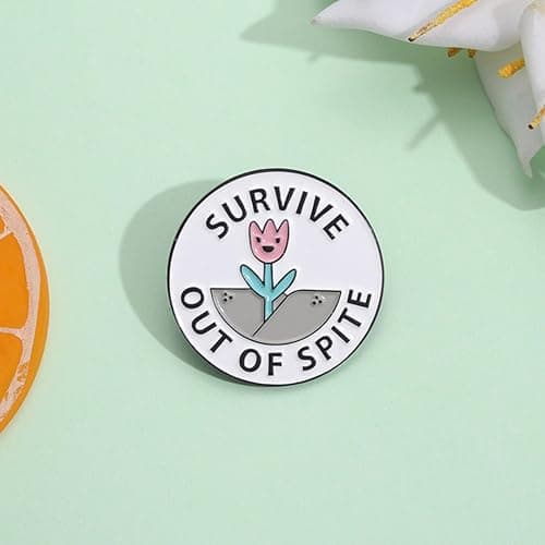FADBBW Enamel Pins Tulip Brooch Pin for Backpacks Hats Clothes Decorative, Tulip Flowers Survive Out Of Spite Enamel Pins Jewelry Gift thumbnail 7