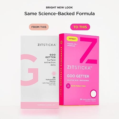 ZitSticka Pimple Patches for Face and Body, Hydrocolloid Patches to Cover Zits, Acne Patches or Zit Spot Stickers, Body Patch (GOO GETTER 36 Pack) thumbnail 7