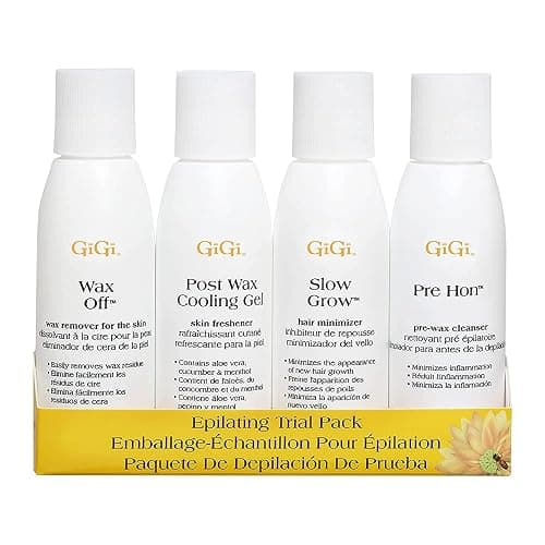GiGi Post Waxing Essentials Kit, Pre & Post Wax Care Set Waxing Treatments, Skin Prep & Aftercare for Smooth Hair Removal, 2 oz Each - Image 1