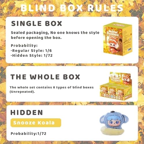 Triiter Q.Kid Animal Preschool Plush Series Blind Box 1PC (1 of 7 Possible Styles) Cute Figures Collectible Toys Birthday Gifts (1Pc-Blind Box) thumbnail 5