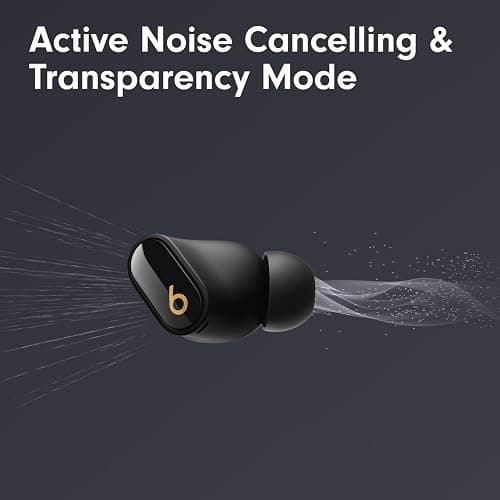 Beats Studio Buds + | True Wireless Noise Cancelling Earbuds, Enhanced Apple & Android Compatibility, Built-in Microphone, Sweat Resistant Bluetooth Headphones, Spatial Audio - Black/Gold thumbnail 2