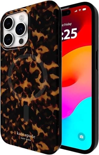 kate spade new york iPhone 15 Pro Max Case, Compatible with MagSafe - Tortoiseshell - Image 1