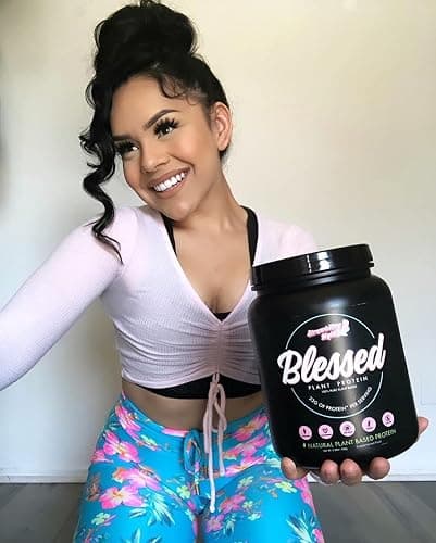Blessed Vegan Protein Powder - Plant Based Protein Powder Meal Replacement Protein Shake, 23g of Pea Protein Powder, Dairy Free, Gluten Free, No Sugar Added, 30 Servings (Strawberry Mylk) thumbnail 7