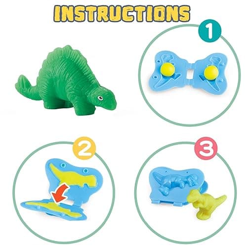 VConejo Color Dough Toys Dough Accessories Set Creations Tools for Kid 2-4-8 Years (Dinosaurs World) - Dinosaur World thumbnail 3