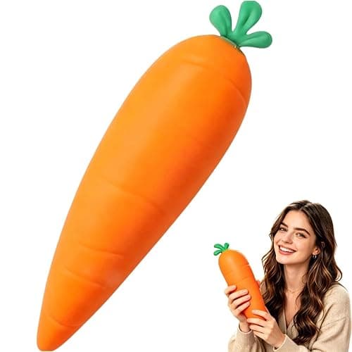 13 Inch Carrot Squishy, Jumbo Squishy Carrot | Moldable Sensory Squishy for Desk Decor, Party Favor and Gift for Adults - Image 1