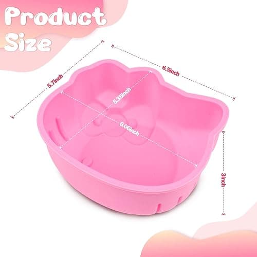 Cat Cake Pan 6 Inch Silicone Cake Mold,Fondant Cake Mold,Birthday Decoration,Candy Chocolate Cupcake Topper Decorating And Diy Baking Tools(Pink) thumbnail 3