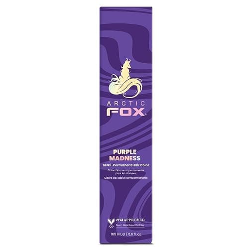 ARCTIC FOX 100% Vegan & Cruelty Free Vibrant Semi Permanent Hair Colour Dye - Purple Madness 165 ml e - Image 1