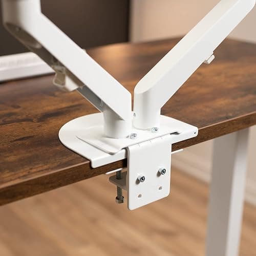 VIVO Steel Reinforcement Bracket Mount Plate for Thin, Glass, and Other Fragile Table Top Surfaces, Compatible with Most Monitor Stand C-Clamp Installations, Anti-Slip No Scratch, White, STAND-AC01RW thumbnail 8