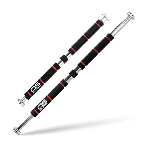OZE SPORTS Exercise Door Gym Pull Up Chin ups bar with Padded Grip - Fitness Home Workout Training Fully Adjustable 62-100cm Heavy Dut, BLACK - Image 1