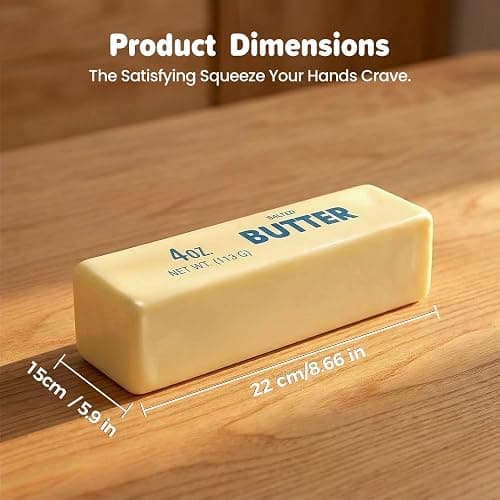 2Pcs Butter Squishy, Slow Rising Squishy, Taba Squishy, Stress Balls, Stress Relief & Fidget Toys for ADHD, Party Favor Gift thumbnail 3