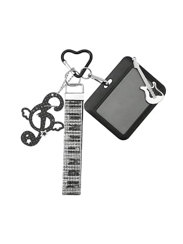MakeMeChic Women's Photocard Keychain Y2K Ribbon Heart Keychain Charms | Clear Photocard, Badge Holder, Card Holder for Women, Car Keys, Cute Purse Charms Bag - Image 1