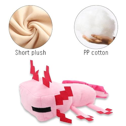 XSLWAN Blue Axolot Plush、Green Axolot Plush、 Pink Axolot Plush and Purple Axolot Plush Plush Stuffed Toy Soft Throw Pillow Kids Birthday Gift for Holidays, Birthdays（4PCS thumbnail 5