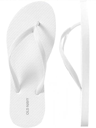 Old Navy Flip Flop Sandals for Woman, Great for Beach Casual Wear (11, White) - Image 1