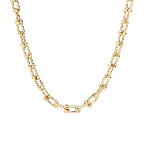 Lushboom Cuban Choker Necklace Herringbone Snake Necklace Paperclip Chain Layered Necklaces for Women Jewelry - Image 1