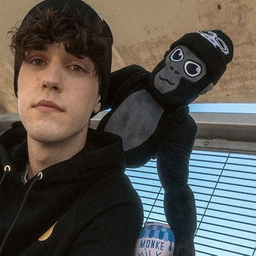 Gorilla Tag Official Monke Plush, Poseable Arms with Accessories: Backpack, Beanie & Milk Carton (18 Inch) thumbnail 4