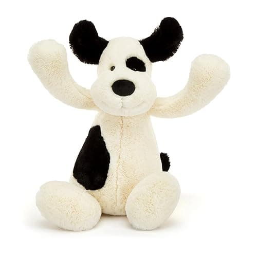 Jellycat Bashful Black and Cream Puppy Stuffed Animal, Huge 20 inches - Dogs and Puppies Plush Toy - Classic Children's Gift - Huge - 20" thumbnail 3