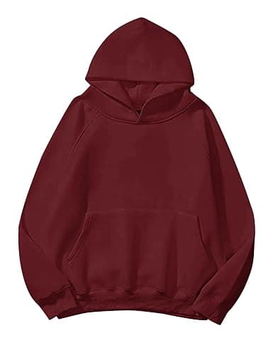 HOCANDY Womens Oversized Hoodies Sweatshirt Basic Solid Long Raglan Sleeves Loose Fleece Hooded Pullover With Kangaroo Pocket - Image 1