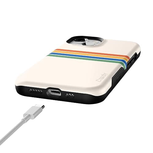 Casely iPhone 14 Case | Totally Groovy | Rainbow Stripes Colorblock | Compatible with MagSafe | Bold Protective Design thumbnail 8