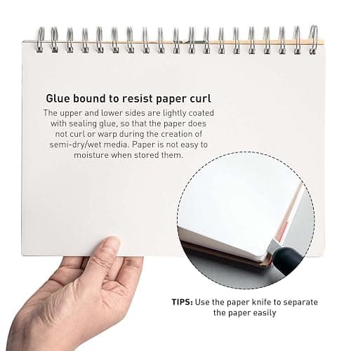 HIMI Gouache Pad 7X10''(98lb/160g) 50 Sheets Mix Paper Pad, Side Wire Bound, Fine Texture, in Gouache Acrylic Art Pad for Sketching, Ink Sketch Book, Art Supplies Drawing Pad Gift （Bird） thumbnail 4