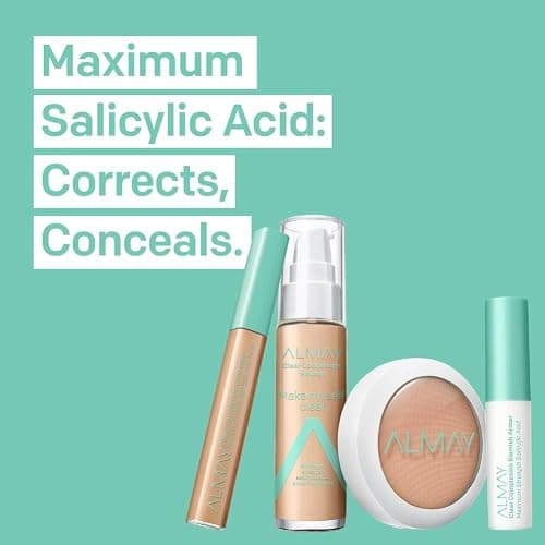 Almay Foundation, Acne Face Makeup with Salicylic Acid, Face Makeup with Skincare Ingredients, Matte Finish, Hypoallergenic, Cruelty Free, Dermatologist Tested Foundation, 100 Ivory, 1 Oz thumbnail 6