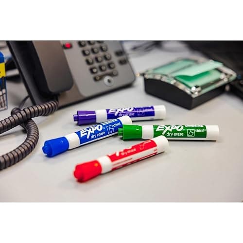 EXPO Dry Erase Markers, Low Odor Ink, Assorted Colors, Chisel Tip, 8 Count - Whiteboard, Calendar, Organization, Essential Supplies for Office, School, Classroom, Teachers thumbnail 2
