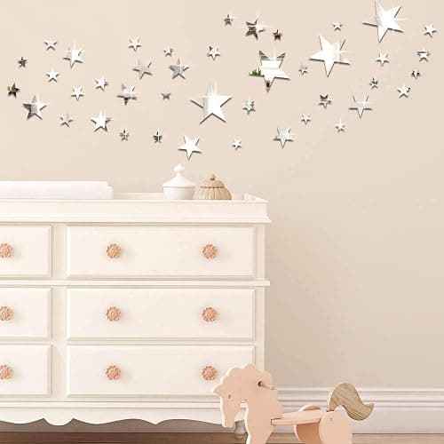 20 Stück 3D Acryl Sterne Abziehbilder Spiegel Wandaufkleber Wandtatto Effekt Aufkleber Sofa Hintergrund Wanddeko TV für Schlafzimmer Wohnzimmer Badezimmer Kinderzimmer Dicke 1mm thumbnail 2