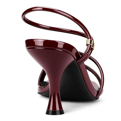 Viciously Vixen Women's Strappy Kitten Heels Square Open Toe Sandals Party Wedding Ankle Strap Shoes thumbnail 2