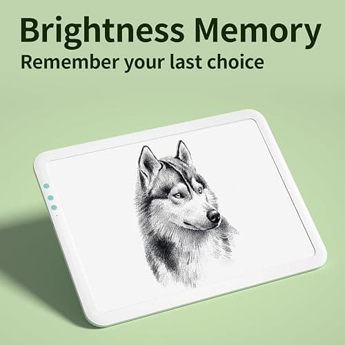 TOHETO A4 Rechargeable Led Super Bright Light Pad with Carry Bag for Cricut Weeding Vinyl Tool, Portable Wireless 3500mAh Battery Light Board/Box for Tracing, Diamond Painting, Sketching & Drawing thumbnail 8