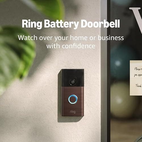 Ring Battery Doorbell (newest model), Home or business security with Head-to-Toe video, Live View with Two-Way Talk, and Motion Detection & Alerts, Venetian Bronze thumbnail 7