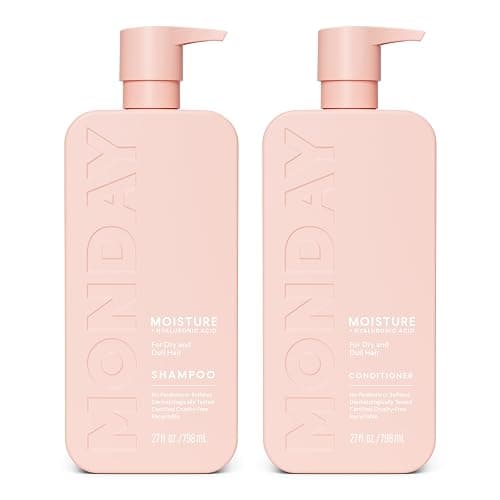 MONDAY HAIRCARE Moisture Shampoo + Conditioner Bathroom Set (2 Count) 27 oz Each for Dry, Coarse, Stressed, Frizzy Hair, Made with Coconut Oil, Rice Protein, Shea Butter and Vitamin E - Image 1
