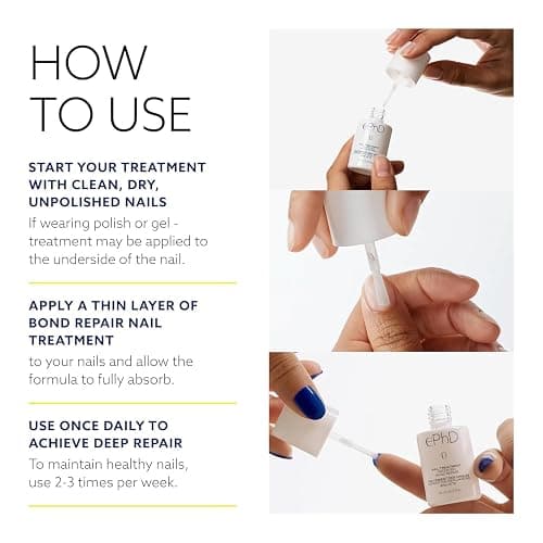 ePhD Bond Repair Nail Treatment, Nail Repair that Strengthens, Restores & Rebuilds Brittle Nails, Strengthens from Within, Formula for Damaged, or Post-Gel Nails, Use Alone or as a Polish Base thumbnail 7
