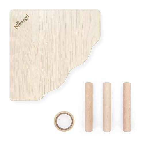 Niteangel Hamster Play Wooden Platform for Dwarf Syrian Hamsters Gerbils Mice Degus or Other Small Pets (Triangle - 5.9'' Height, Burlywood) thumbnail 7
