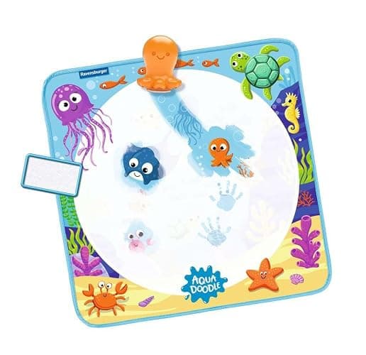 Ravensburger Aquadoodle Magic Ocean – Tapis de dessin à l’eau avec tampons – Dessin sans tache – Jeu créatif bébé dès 12 mois – 50 × 50 cm thumbnail 6