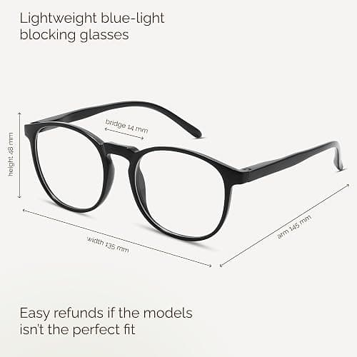 IBOANN Blue Light Glasses for Woman/Men, Fashion Blue Light Glasses Men, Fake Glasses for Computer Eye Strain thumbnail 2