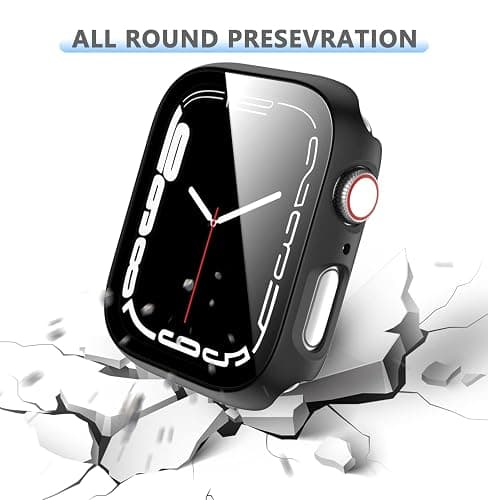 6 Pack Hard PC Case with Tempered Glass Screen Protector for Apple Watch 40mm SE 3/SE(2nd Gen) Series 6/SE/5/4,Rontion Ultra-Thin Scratch Resistant Protective Bumper Cover for iWatch 40mm Accessories thumbnail 4