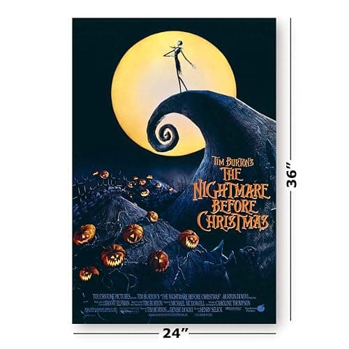 Tim Burton's The Nightmare Before Christmas - Movie Poster (Regular Style - White) (Size: 24 x 36 inches) thumbnail 2