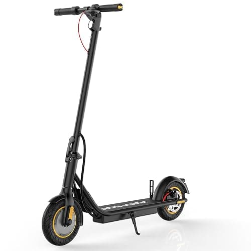 DXH Electric Scooter for Adults, Folding E Scooter with 500W Motor 19 Mph Top Speed, Max 21 Miles Long Range, 10'' Solid Tires Commuting Scooters, Dual Braking System and App Control - Image 1