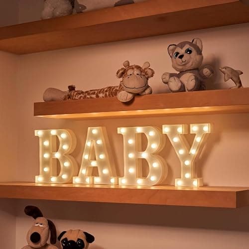 anso LED Alphabet Letter & Number Light Sign Decorations Lamp for Home Birthday Party Event Night Lights 22cm (A) thumbnail 4