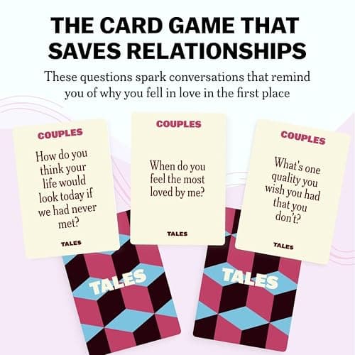 TALES 150 Conversation Starter Cards, Couples Edition, for Couples, Games for Adults, Date Night Ideas, Anniversaries, and Quality Time Together, Prompts for Deeper Connection thumbnail 3