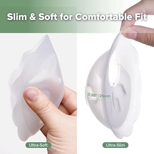haakaa Petal Soft Silicone Milk Collector for Breastfeeding - 2PCS | Discreet Leak-Protection Breast Milk Saver, Reusable Breast Shells Milk Collection Cup for Breastfeeding with Cleaning Brush thumbnail 5