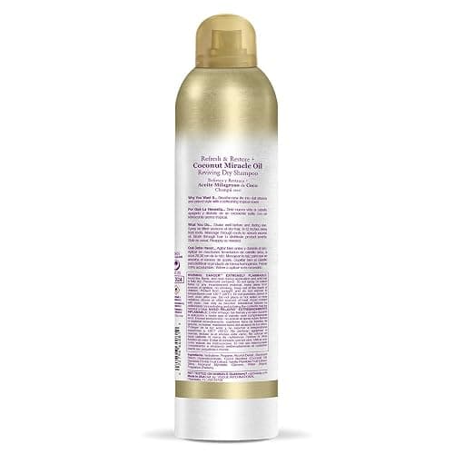 OGX Extra Strength Refresh Restore + Dry Shampoo, Coconut Miracle Oil, 5 Ounce thumbnail 2
