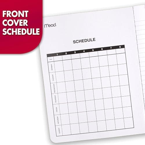 Mead Composition Notebook, Wide Ruled Paper, 7.5" x 9.75", 100 Sheets, Black Marble (09910) thumbnail 4